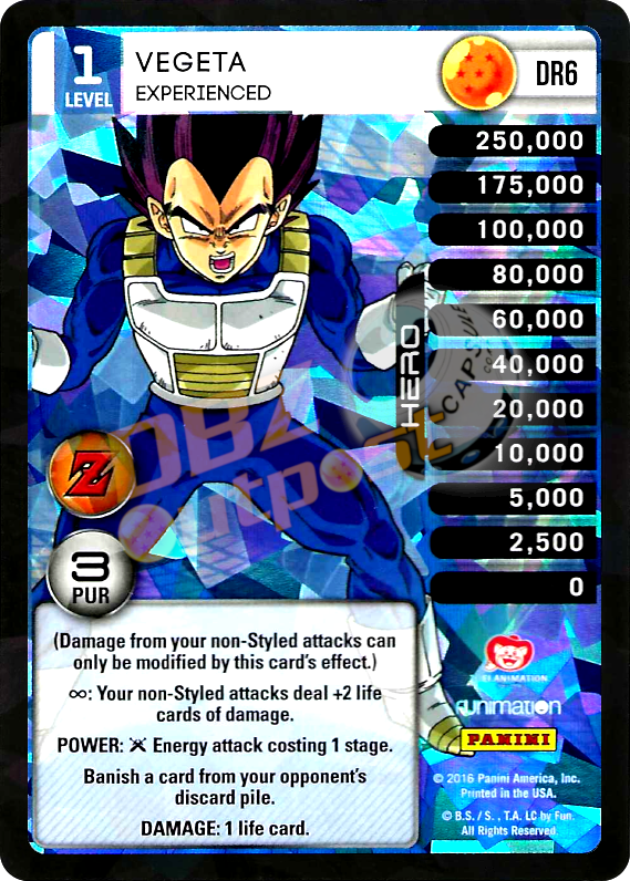 DR6 Vegeta Experienced Booster Pack Foil