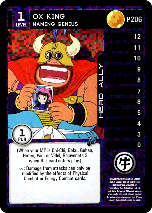 P206 Ox King, Naming Genius Ally Promo (FanZ) Foil – DBZ Outpost