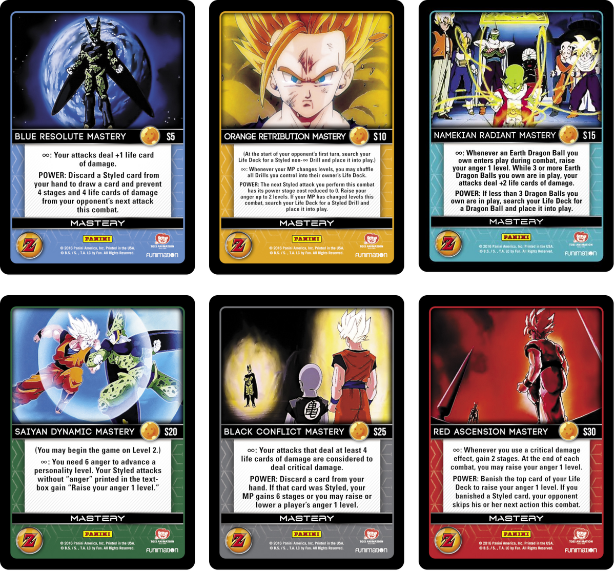 Set of All 6 Hi-Tech Mastery Cards (Awakening) DBZ Outpost Set of All 6 Hi-Tech Mastery Cards (Awakening) DBZ Outpost