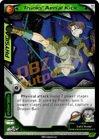 Preview 1 - Trunks' Aerial Kick Limited Foil