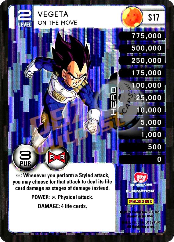 S17 Vegeta On The Move Booster Pack Foil