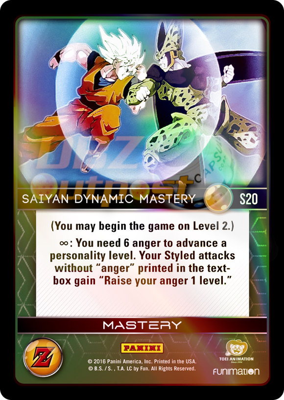 S20 Saiyan Dynamic Mastery Hi-Tech Rainbow Prizm