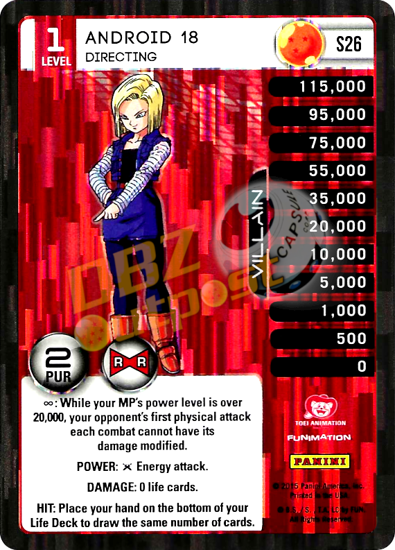S26 Android 18 Directing Booster Pack Foil
