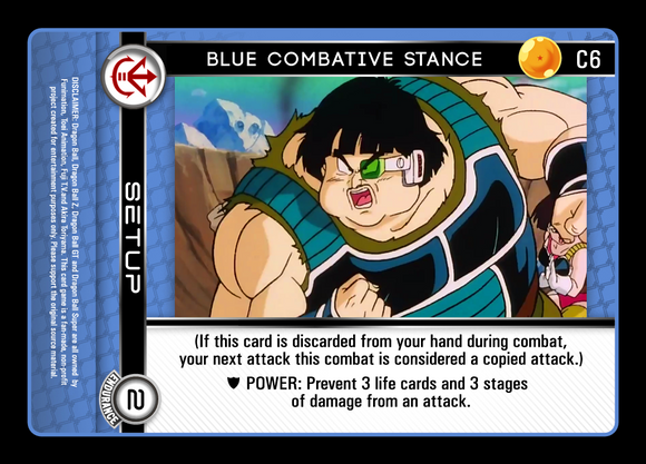 C6  Blue Combative Stance