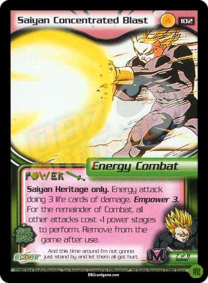 102 - Saiyan Concentrated Blast Limited