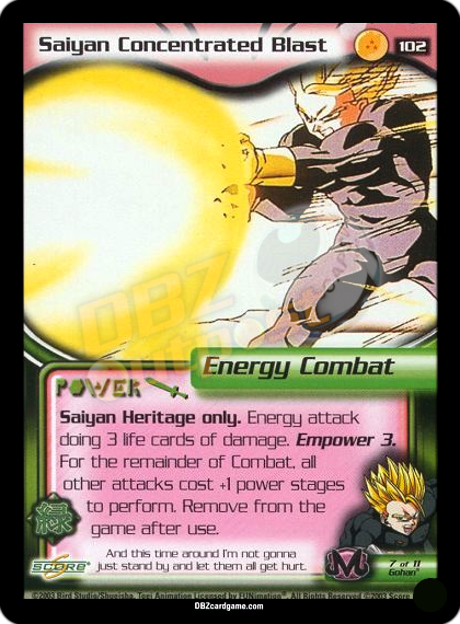 102 - Saiyan Concentrated Blast Unlimited Foil