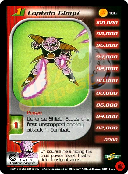 106 - Captain Ginyu Limited