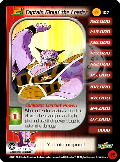 107 - Captain Ginyu the Leader Limited