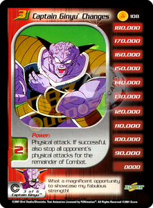ginyu dragon ball super card game 108