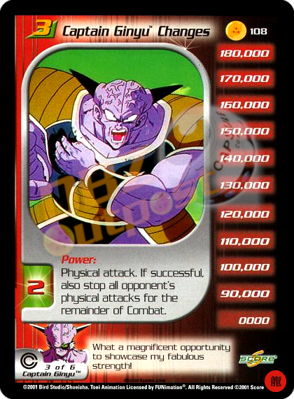 108 - Captain Ginyu Changes Limited