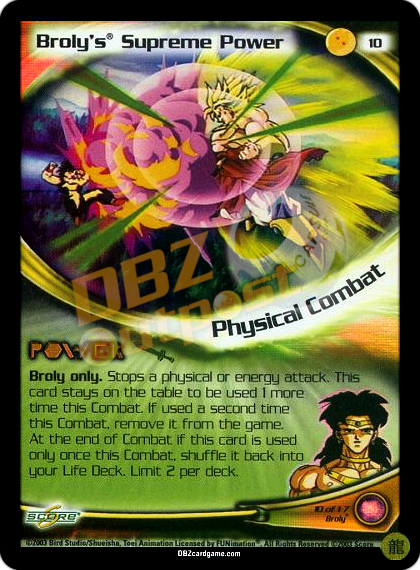 10 - Broly' Supreme Power  DBZ Outpost