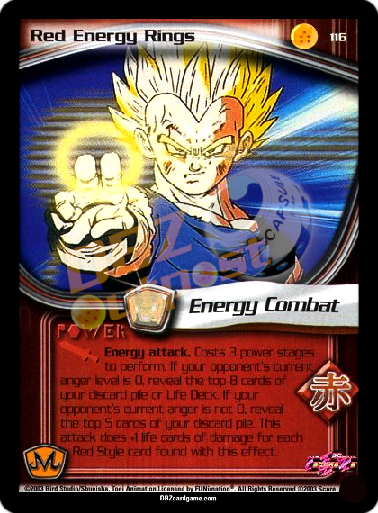 116 - Red Energy Rings Unlimited Foil