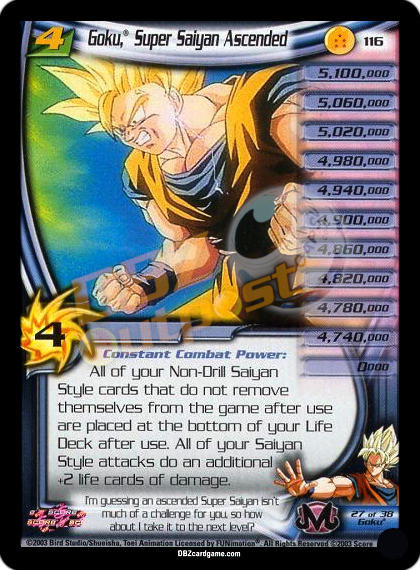 116 - Goku, Super Saiyan Ascended Unlimited Foil