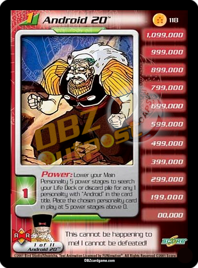 118 - Android 20 Unlimited Foil