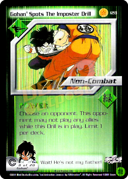 128 - Gohan Spots The Imposter Drill Limited Foil