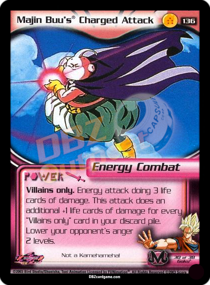 136 - Majin Buu's Charged Attack Unlimited Foil