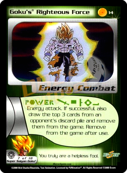 14 - Goku's Righteous Force Unlimited Foil