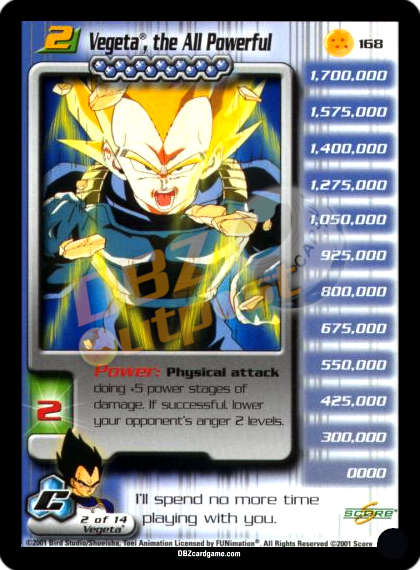 168 - Vegeta, the All Powerful Unlimited