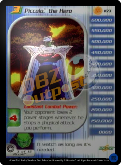 dragon ball z rare cards 169