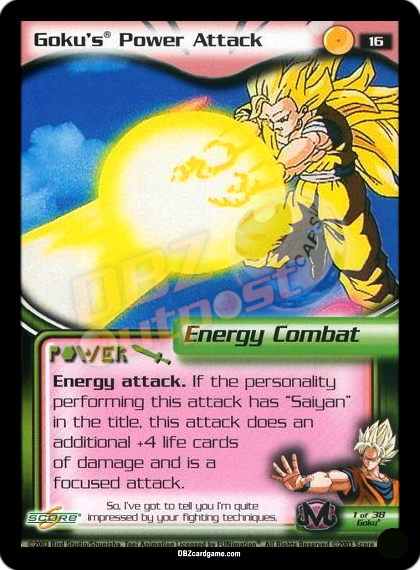 16 - Goku's Power Attack Unlimited Foil