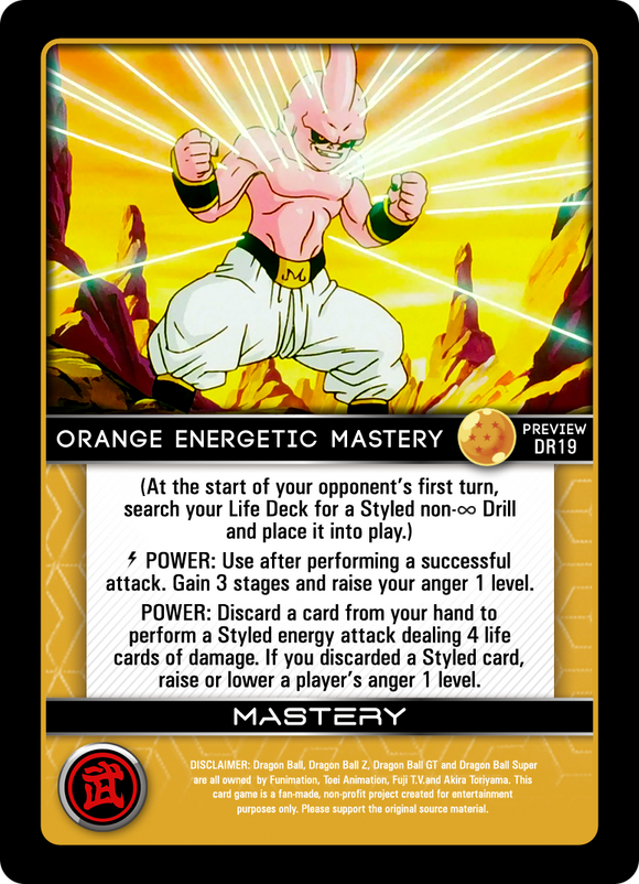 DR19 Orange Energetic Mastery