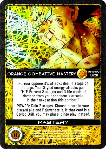 DR20  Orange Combative Mastery Foil