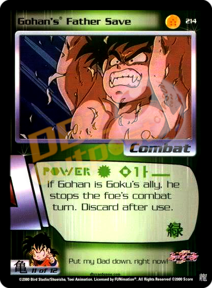 214 - Gohan's Father Save Limited Foil