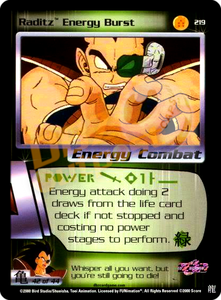 219 - Raditz Energy Burst Limited Foil