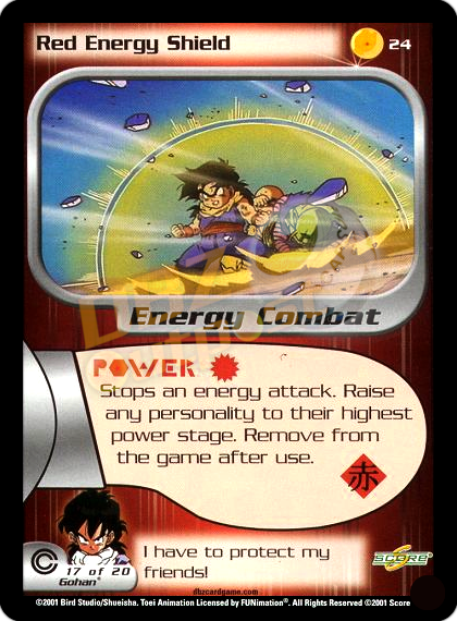 24 - Red Energy Shield Unlimited Foil