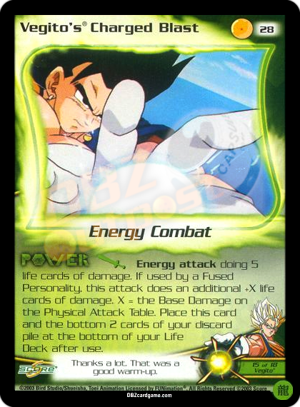 28 - Vegito's Charged Blast Limited Foil