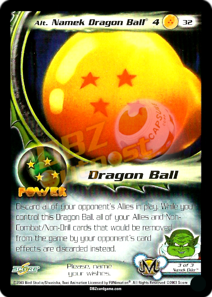 32 - Alt Namek Dragon Ball 4 Unlimited Foil