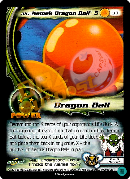 33 - Alt Namek Dragon Ball 5 Limited Foil