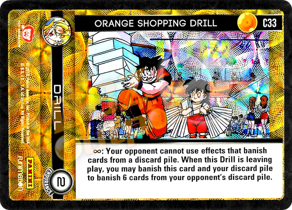 C33 Orange Shopping Drill Foil