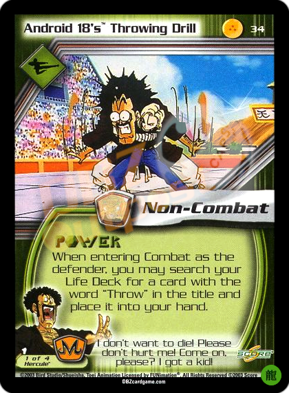 34 - Android 18's Throwing Drill Limited Foil