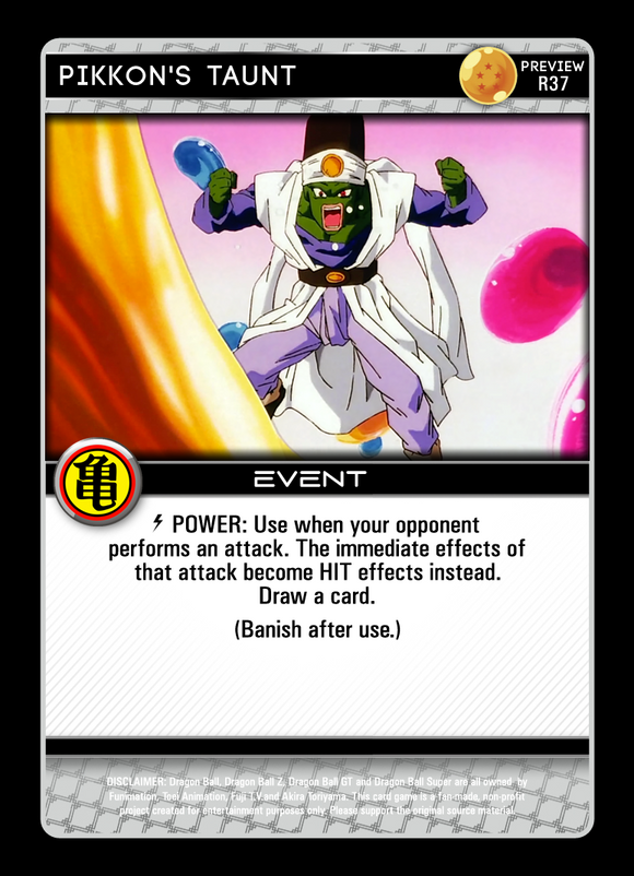 Preview R37 Pikkon's Taunt