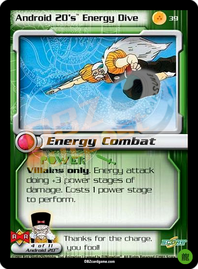 39 - Android 20's Energy Dive Limited Foil
