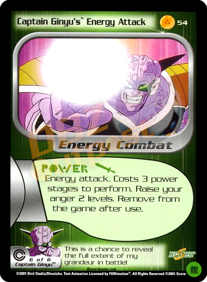 54 - Captain Ginyu's Energy Attack Limited