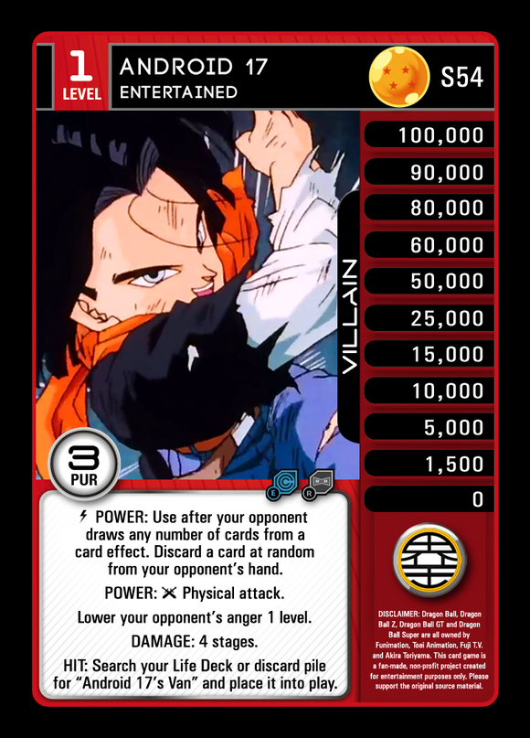 S54  Android 17, Entertained