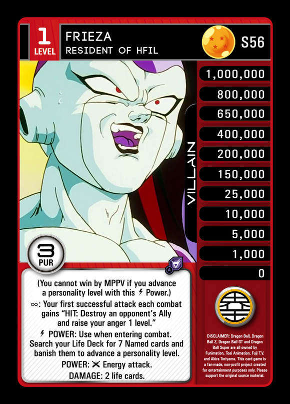 S56  Frieza, Resident of HFIL
