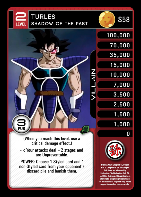 S58 Turles, Shadow of the Past