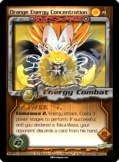 71 - Orange Energy Concentration Unlimited Foil