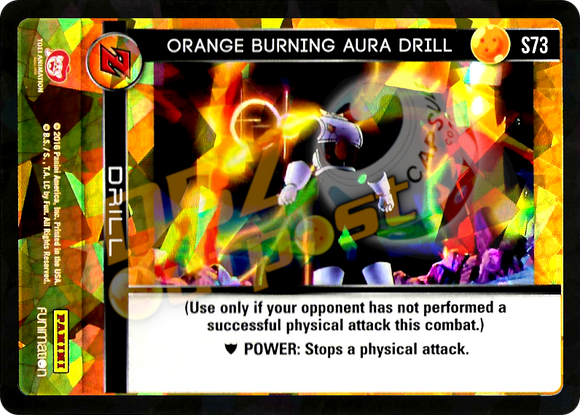 S73 Orange Burning Aura Drill Foil