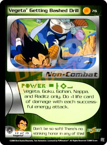 76 - Vegeta's Getting Bashed Drill Limited Foil
