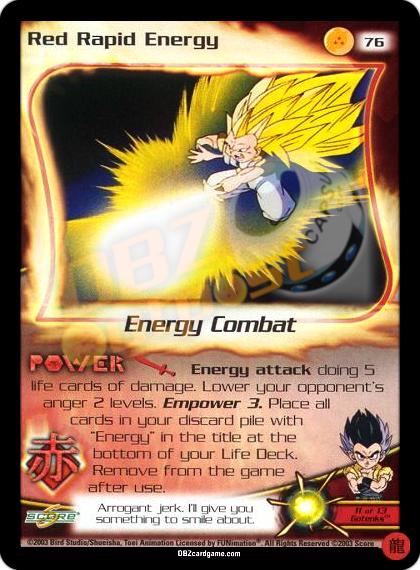 76 - Red Rapid Energy Limited Foil