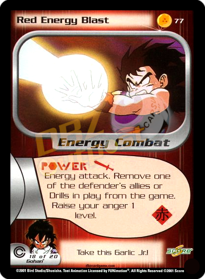 77 - Red Energy Blast Unlimited Foil
