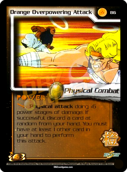86 - Orange Overpowering Attack Unlimited Foil