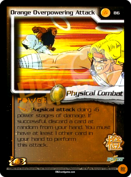 86 - Orange Overpowering Attack Limited Foil