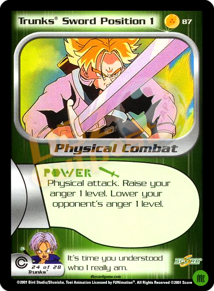 87 - Trunks Sword Position 1 Limited
