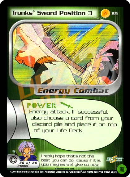 89 - Trunks Sword Position 3 Limited