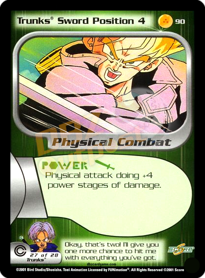 90 - Trunks Sword Position 4 Unlimited